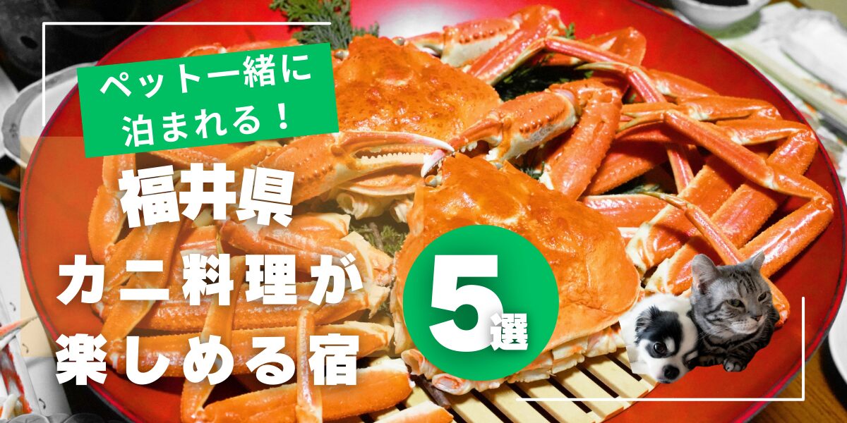ペットと泊まれるカニ料理が食べられる福井県の宿