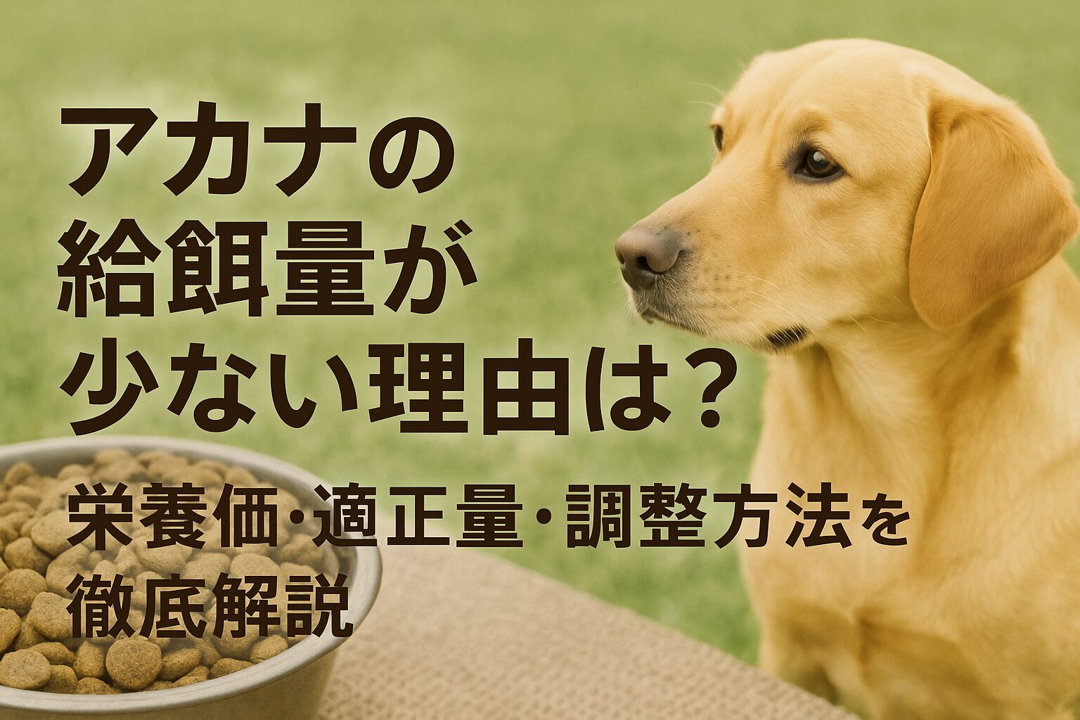 アカナドッグフードの給餌量が少ない理由