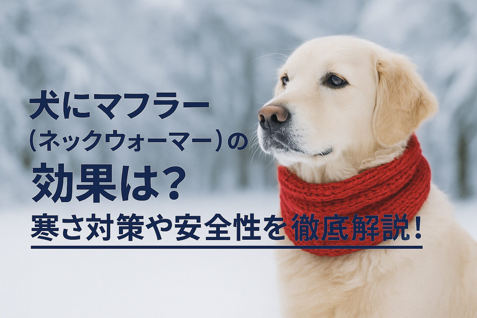 犬にマフラー（ネックウォーマー）をする効果