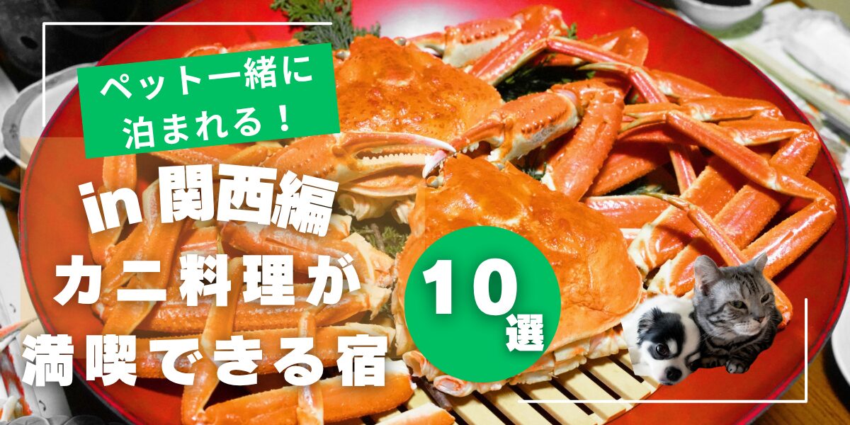 関西でペットと泊まれてカニ料理が食べられる宿