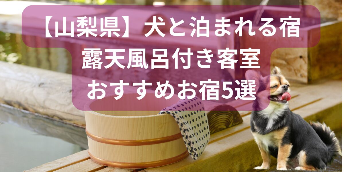 山梨で犬と泊まれる露天風呂付き客室のある宿