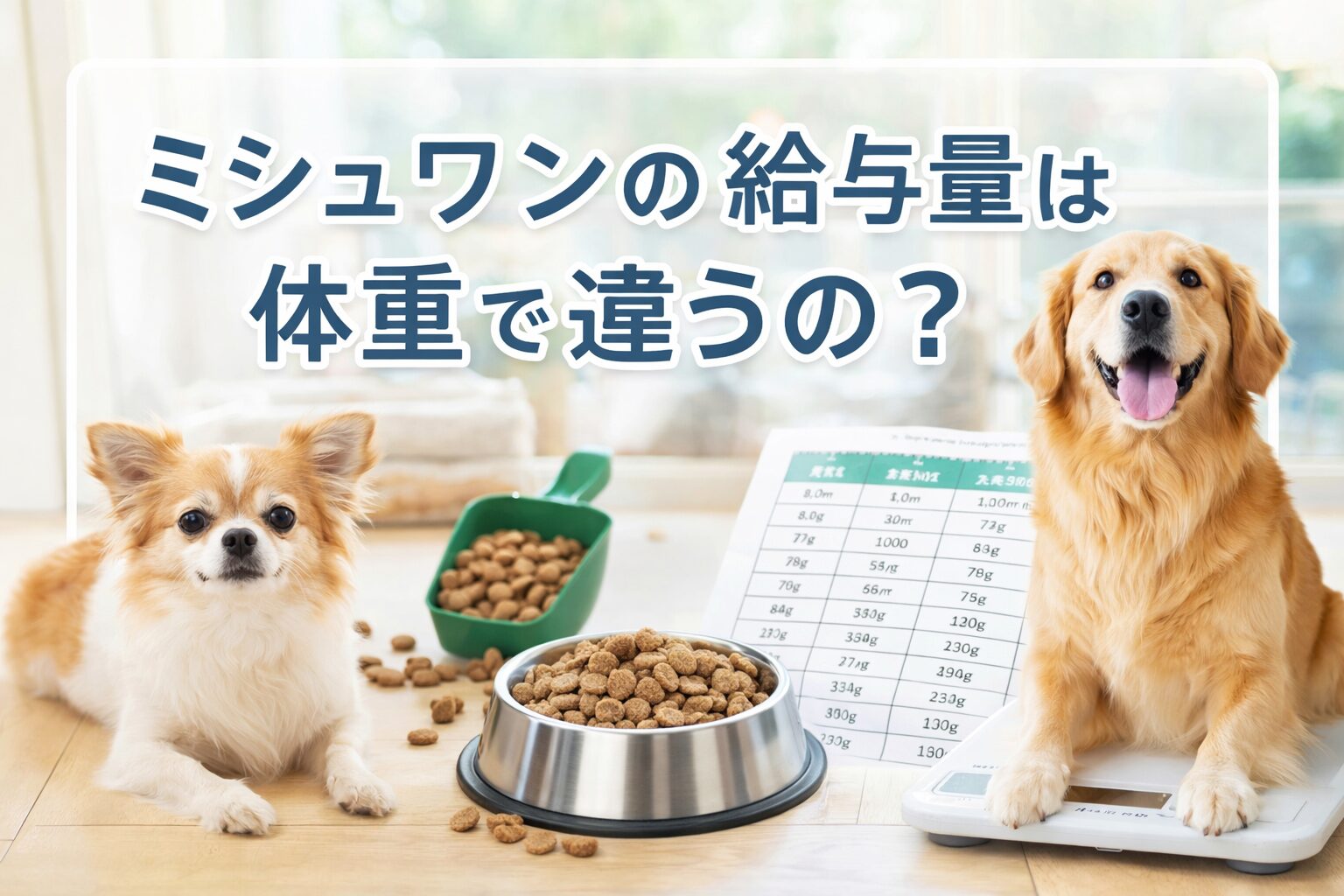 ミシュワンの給与量（給餌量）に関する完全ガイド