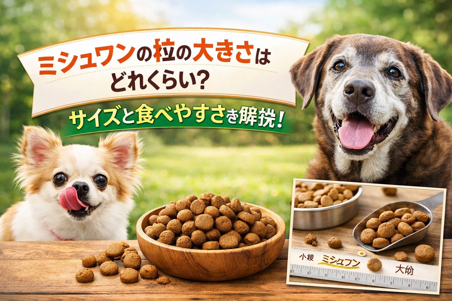 ミシュワンの粒の大きさと食べやすさについて詳しく解説