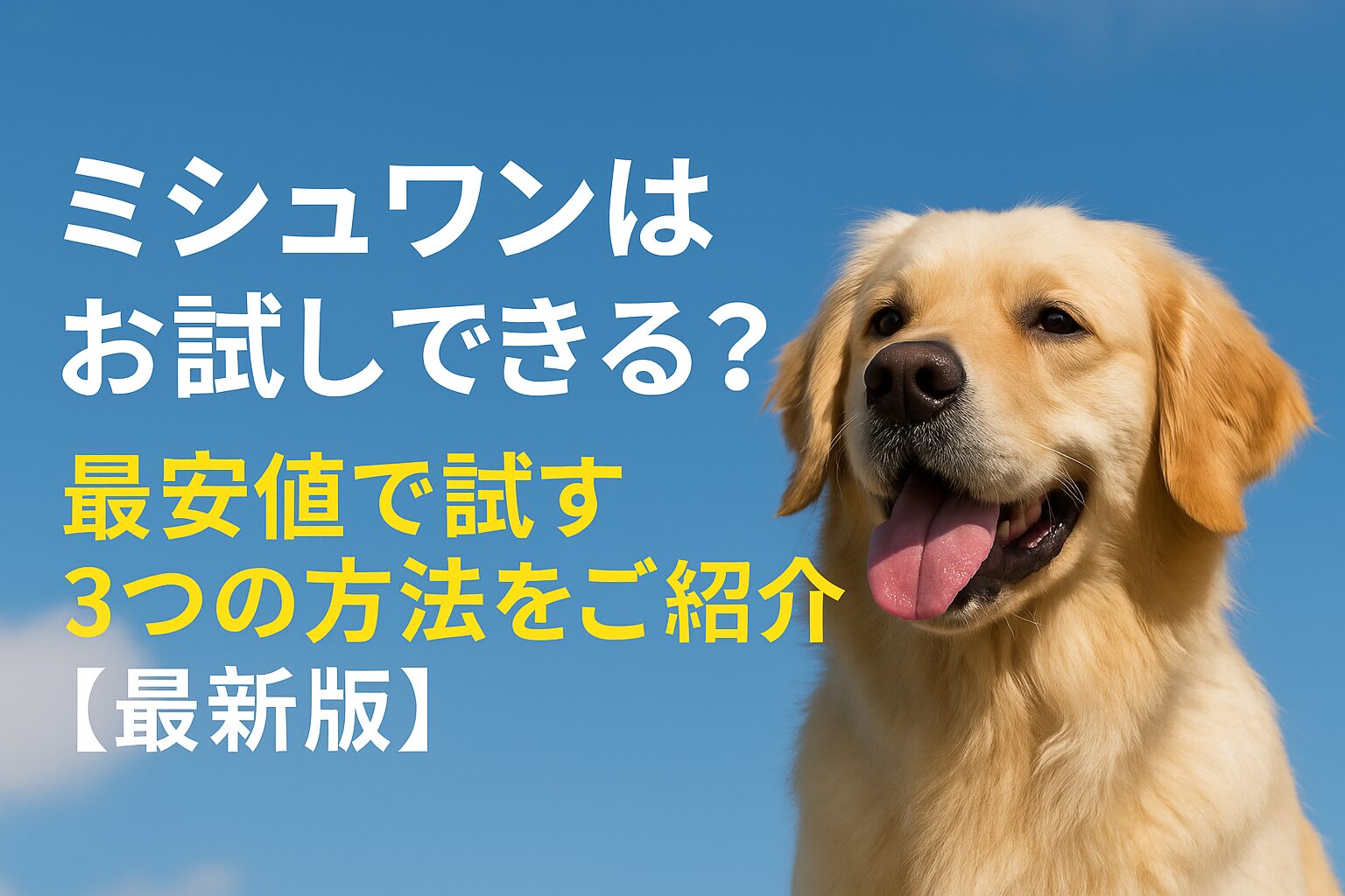 ミシュワンドッグフードを最安値でお試しできる方法