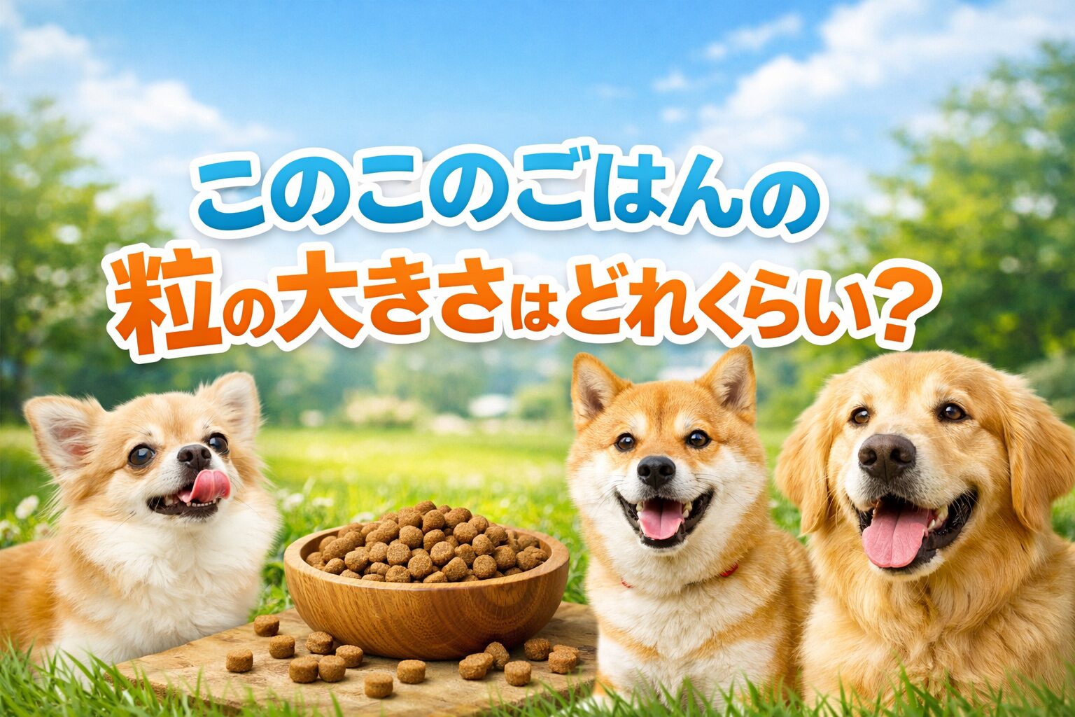 このこのごはんの粒の大きさについて徹底検証