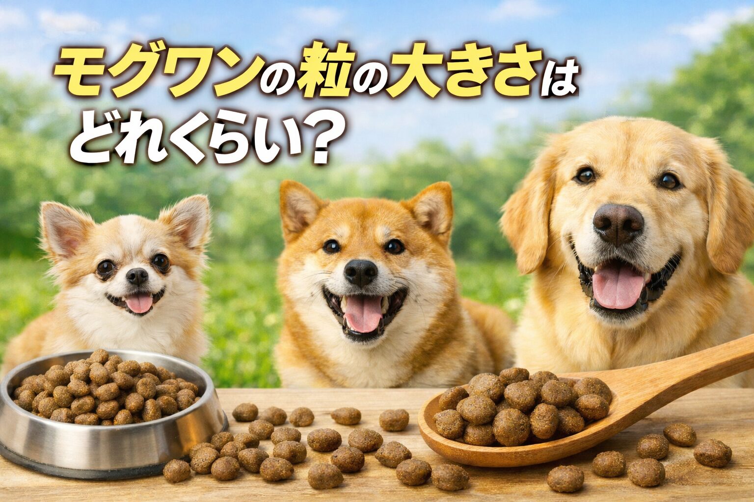 モグワンの粒の大きさはどれくらいなのか徹底検証