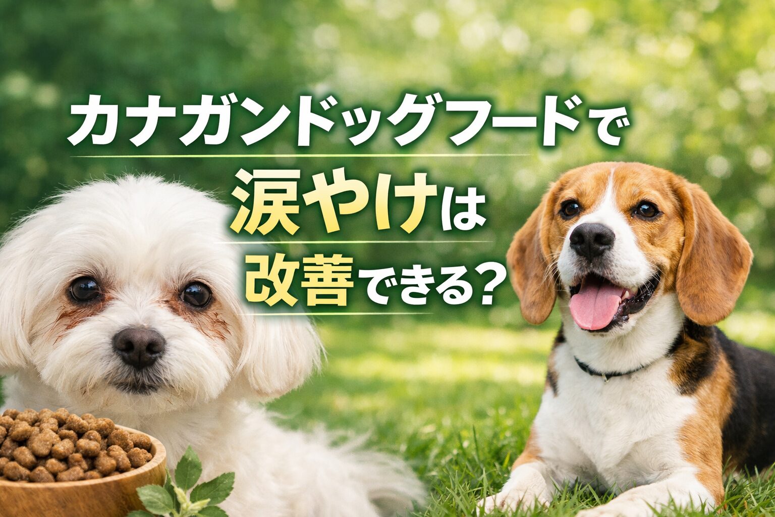 カナガンドッグフードで涙やけは改善できるのか口コミや公式情報から徹底調査