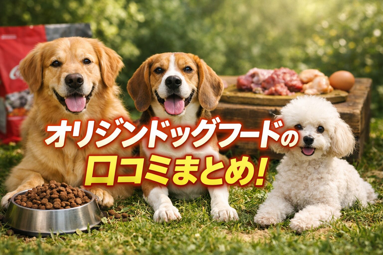 オリジンドッグフードの口コミ、良い評判・悪い評判のまとめ