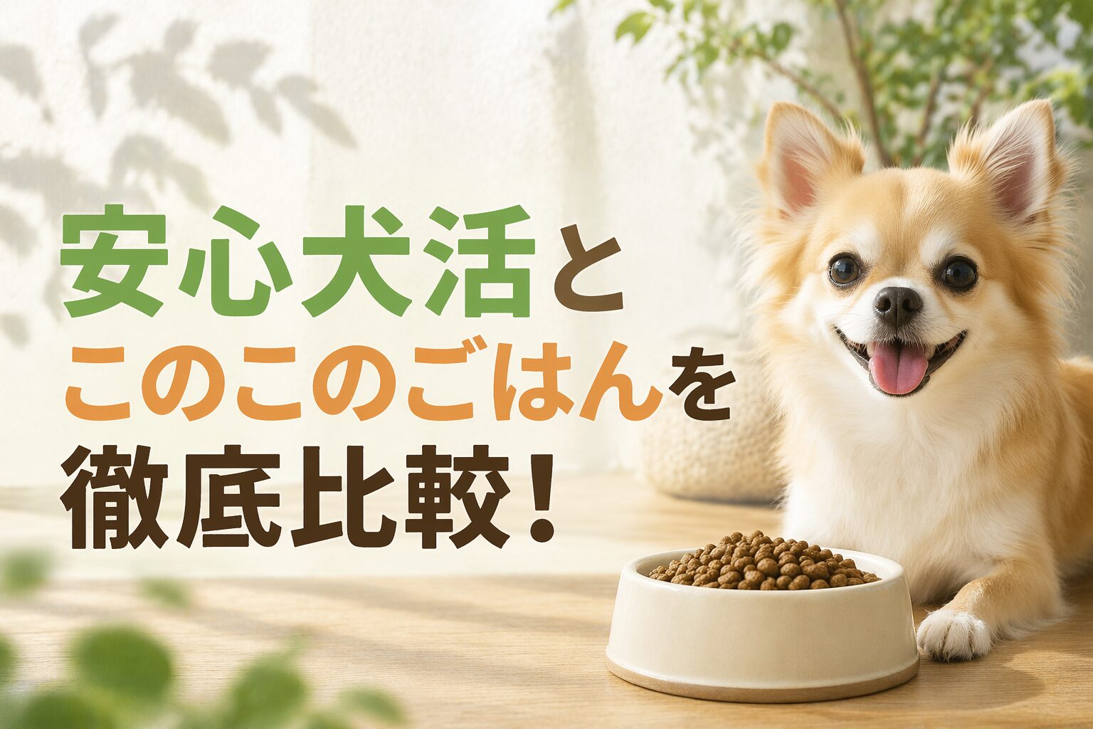 安心犬活とこのこのごはんの違いを徹底比較