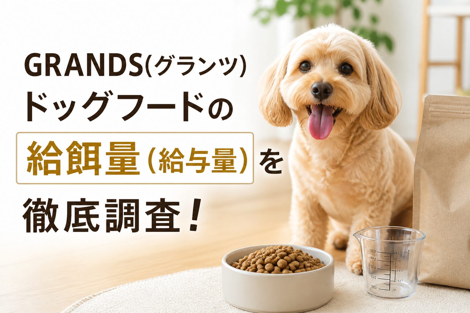 GRANDS(グランツ)ドッグフードの給餌量（給与量）を徹底調査