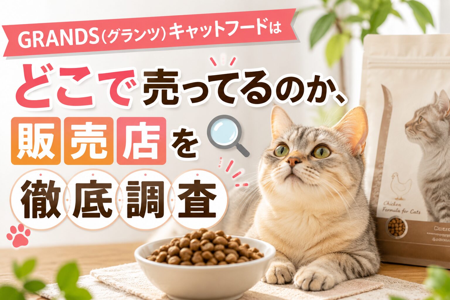 GRANDS(グランツ)キャットフードはどこで売ってるのか、販売店を徹底調査
